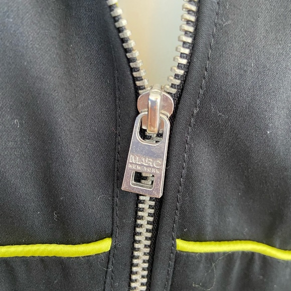 Knee length black dress with yellow accents - Picture 7 of 9